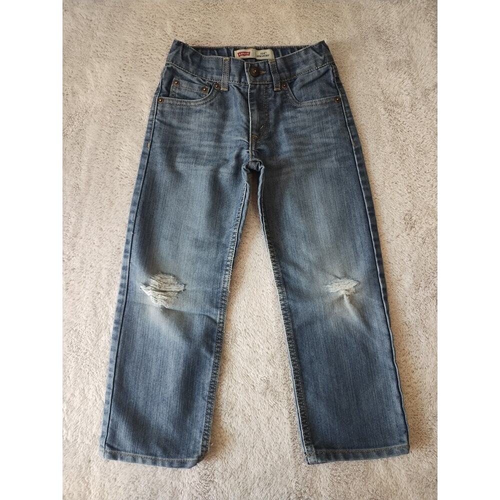 Levis 514 Classic Straight Denim Blue Jeans Boy Size 6 Reg